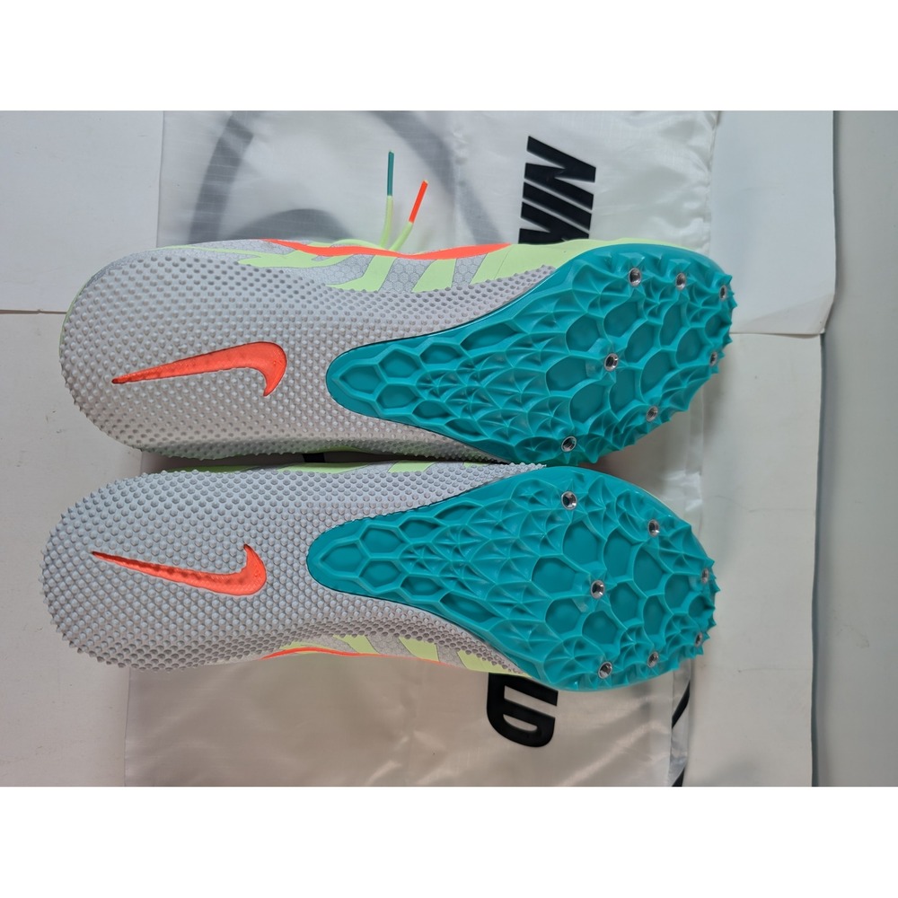 Nike Zoom Rival S 9 Track Spikes Lime Green Orange Teal Men Size 14 - Picture 8 of 12